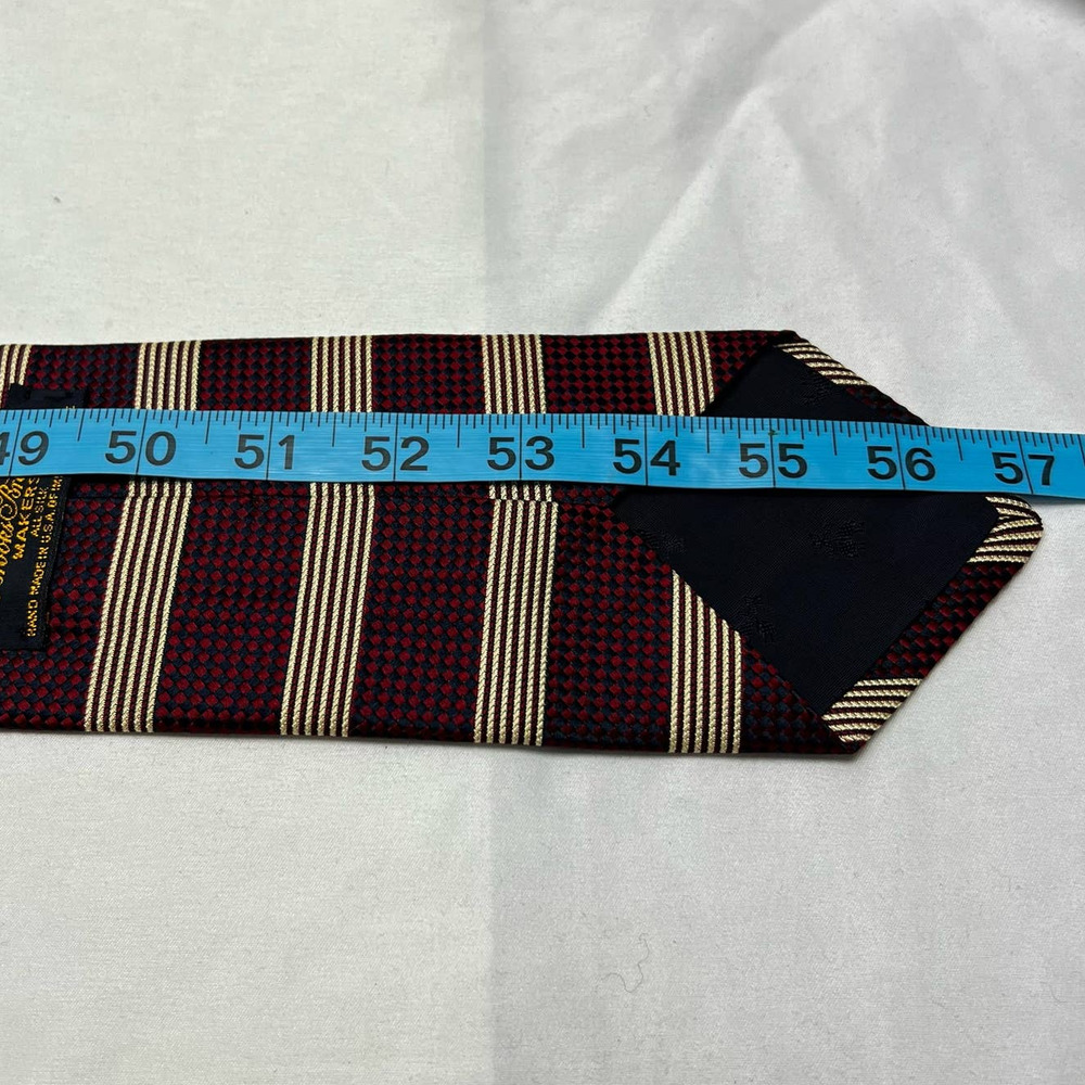 Brooks Brothers Makers All Silk Tie Striped Hand Made In USA Of Imported Fabric - Picture 5 of 9